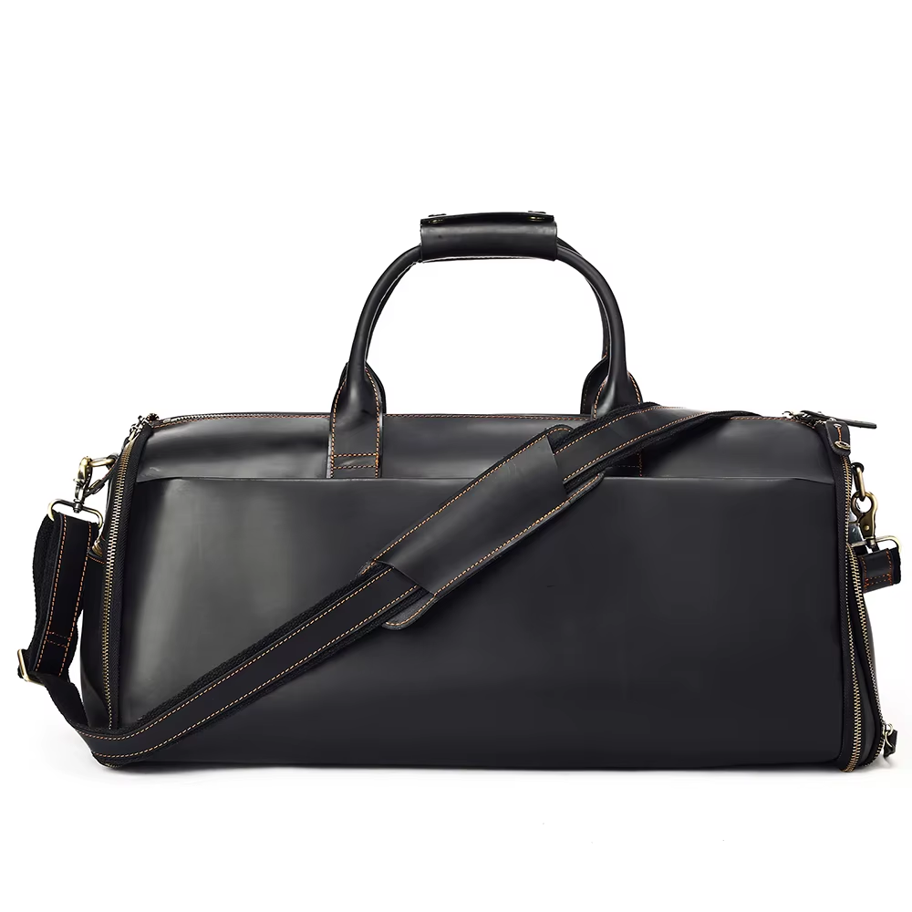 Foldable Leather Duffle Bag | FALUN